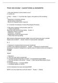 PSIO 305 EXAM 1 QUESTIONS & ANSWERS