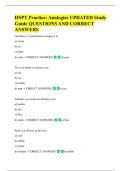 HSPT Practice&colon; Analogies UPDATED Study  Guide QUESTIONS AND CORRECT  ANSWERS 