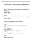 PSIO 305 BLOCK 4 QUIZZES QUESTIONS & ANSWERS