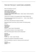PSIO 305 PTSD QUIZ 1 QUESTIONS & ANSWERS