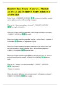 Humber Real Estate - Course 1&comma; Module 7  UPDATED Study Guide QUESTIONS  AND CORRECT ANSWERS 