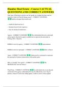 Humber Real Estate - Course 2 ACTUAL  QUESTIONS AND CORRECT ANSWERS 
