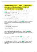 Humber Real Estate Course 1&colon; Modules 1-3  