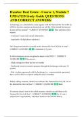 Humber Real Estate - Course 1&comma; Module 2  ACTUAL QUESTIONS AND CORRECT  ANSWERS 