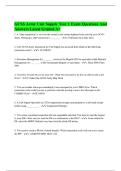 GCSS Army Unit Supply Test 1 Exam Questions And Answers Latest Graded A&plus;