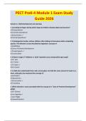PECT PreK-4 Module 1 Exam Study  Guide 2026