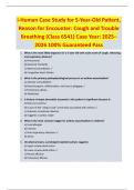 i-Human Case Study for 5-Year-Old Patient&comma;  Reason for Encounter&colon; Cough and Trouble  Breathing &lpar;Class 6541&rpar; Case Year&colon; 2025 2026 100&percnt; Guaranteed Pass 