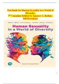 Test Bank for Human Sexuality in a World of Diversity &lpar;7th Canadian Edition&comma; Spencer A&period; Rathus&rpar; &ndash; Complete Guide 2025