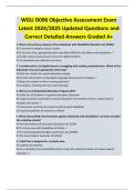 WGU D096 Objective Assessment Exam  Latest 2024&sol;2025 Updated Questions and  Correct Detailed Answers Graded A&plus; 
