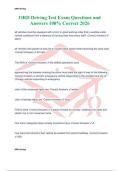 ORD Driving Test Exam Questions and Answers 100&percnt; Correct 2026