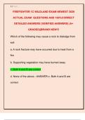 FIREFIGHTER 1C WILDLAND EXAM NEWEST 2026  ACTUAL EXAM  QUESTIONS AND 100&percnt;CORRECT  DETAILED ANSWERS &lpar;VERIFIED ANSWERS&rpar; &vert;A&plus;  GRADED&vert;&vert;BRAND NEW&excl;&excl;&excl; 