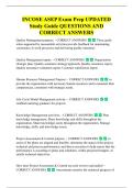 INCOSE ASEP exam prep  UPDATED  Study Guide QUESTIONS AND  CORRECT ANSWERS 