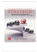 TEST BANK FOR Strategic Management&colon; Concepts 6th edition by Frank T&period; Rothaermel  ISBN&colon;978-1266191862 ALL CHAPTERS COVERED YOUR ULTIMATE GUIDE 100&percnt; VERIFIED A&plus; GRADE ASSURED&excl;&excl;&excl;&excl;&excl;&excl;&excl;&excl; NEW LATEST UPDATE&excl;&excl;&excl;&excl;&excl;&excl;&excl;&excl;&excl;&excl;