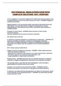 CISI FINANCIAL REGULATIONS EXAM WITH COMPLETE SOLUTIONS 100&percnt; VERIFIED&excl;&excl;