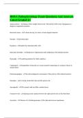HOSA Pathophysiology Exam Questions And Answers Latest Graded A&plus;