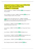 integrated science b final exam UPDATED  Study Guide QUESTIONS AND  CORRECT ANSWERS