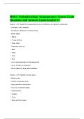 HOSA Pathophysiology Integumentary System Exam Questions And Answers Latest Graded A&plus;