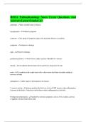 HOSA Pathophysiology Notes Exam Questions And Answers Latest Graded A&plus;