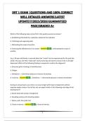 DRT 1 EXAM &vert;QUESTIONS AND 100&percnt; CORRECT WELL DETAILED ANSWERS&vert;LATEST UPDATE&excl;&excl;&excl;&excl;2025&sol;2026&vert;GUARANTEED PASS&vert;GRADED A&plus;