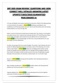 DRT 2025 EXAM REVIEW &vert;QUESTIONS AND 100&percnt; CORRECT WELL DETAILED ANSWERS&vert;LATEST UPDATE&excl;&excl;&excl;&excl;2025&sol;2026&vert;GUARANTEED PASS&vert;GRADED A&plus;