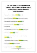 DRT 2025 EXAM &vert;QUESTIONS AND 100&percnt; CORRECT WELL DETAILED ANSWERS&vert;LATEST UPDATE&excl;&excl;&excl;&excl;2025&sol;2026&vert;GUARANTEED PASS&vert;GRADED A&plus;