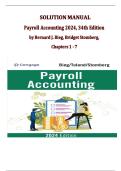 Payroll Accounting 2024 Solution Manual &vert; Bieg & Stomberg &vert; Chapters 1-7