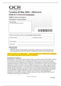 GCSE CLASSICAL CIVILISATION &mdash; Actual May 2025 PAST PAPER&colon; Myth and Religion&period;  All Assessment Questions & Mark Scheme &lbrack;OCR J199&sol;11&rsqb; 