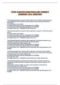 FITSP AUDITOR QUESTIONS AND CORRECT ANSWERS 100&percnt; VERIFIED&excl;&excl;