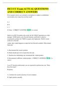 ISC2 CC Exam ACTUAL QUESTIONS  AND CORRECT ANSWERS 