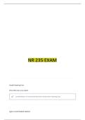 NUR1 235 - WRITTEN FINAL EXAM ALL ACCURATELY ANSWERED