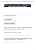 NR668 WEEK 1 ADVANCED QUESTIONS WITH VERIFIED ACCURATE ANSWERS&period;