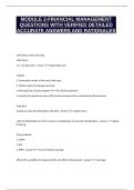 MODULE 2-FINANCIAL MANAGEMENT QUESTIONS WITH VERIFIED DETAILED ACCURATE ANSWERS AND RATIONALES