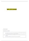 NR 235 FINAL EXAM REVIEW QUESTIONS WITH CORRECT DETAILED ANSWERS 