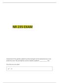 NR 235 FINAL EXAM QUESTIONS WITH CORRECT DETAILED ANSWERS <VERIFIED ANSWERS > 2025 NEW UPDATE