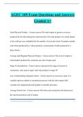 AGEC 105 Exam Questions and Answers Graded A&plus;