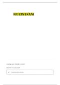 NR 235 EXAM 2 HEALTH ASSESSMENT QUESTIONS WITH CORRECT ANSWERS
