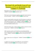 Maryland life and health general exam  simulator UPDATED Study Guide  QUESTIONS AND CORRECT ANSWER