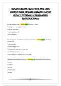 NUR 1025 EXAM &vert;QUESTIONS AND 100&percnt; CORRECT WELL DETAILED ANSWERS&vert;LATEST UPDATE&excl;&excl;&excl;&excl;2025&sol;2026&vert;GUARANTEED PASS&vert;GRADED A&plus;