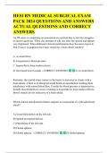 HESI RN MEDICAL SURGICAL EXAM  PACK 2024 QUESTIONS AND ANSWERS  ACTUAL QUESTIONS AND CORRECT  ANSWERS 