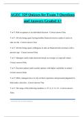 AGEC 325 Quizzes for Exam 3 Questions and Answers Graded A+