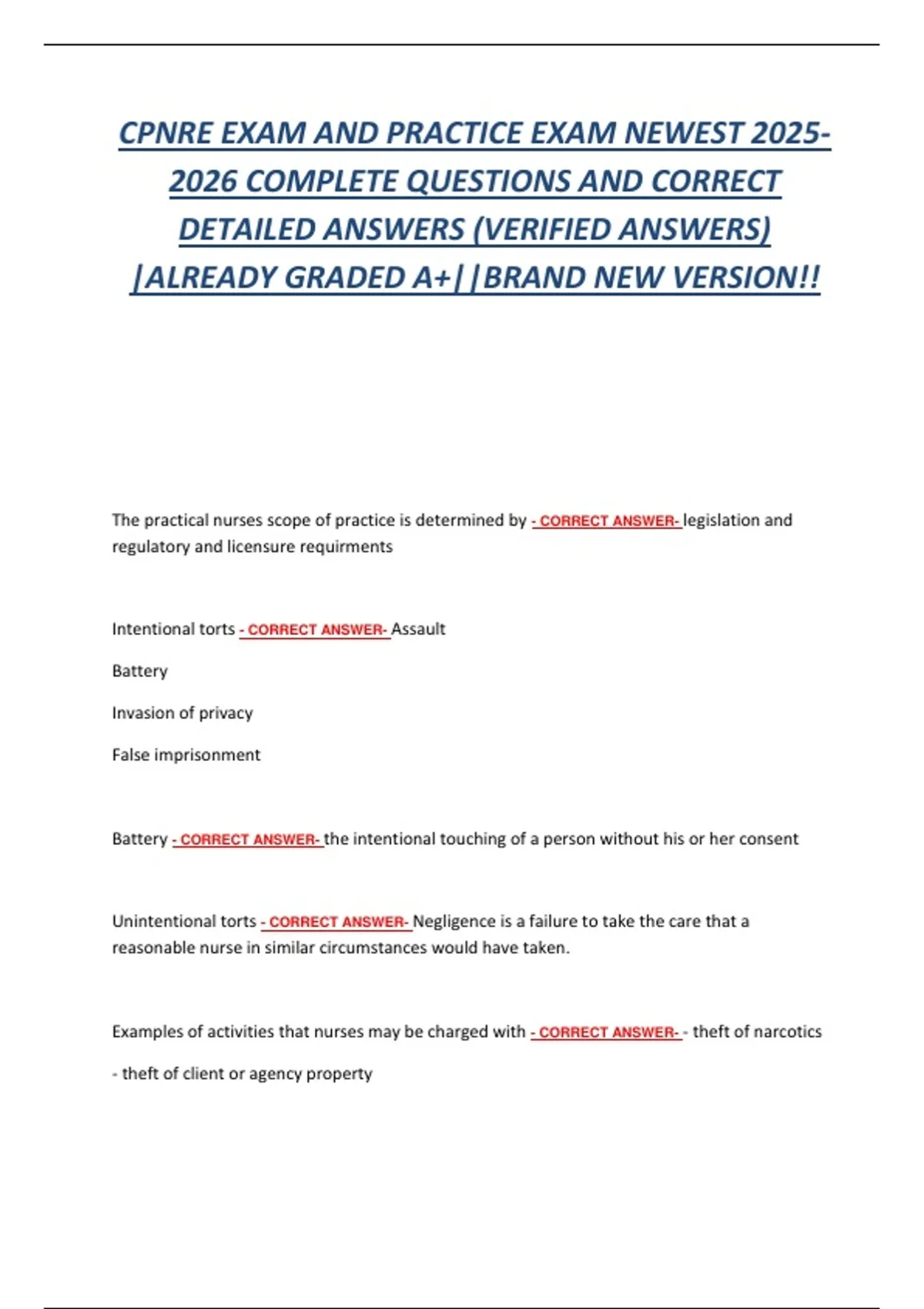 CPNRE Exam Study Guide & Practice Questions | Canadian Practical Nurse ...