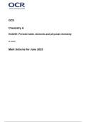 2025 OCR A Level CHEMISTRY A H432&sol;01 MARK SCHEME&colon; Periodic table&comma; elements and physical chemistry
