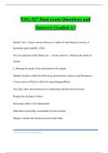 NSG 527 final exam Questions and Answers Graded A&plus;