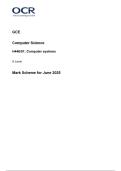 OCR A LEVEL Computer Science H446&sol;01 JUNE 2025 MARK SCHEME&colon; Computer systems