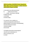 USCG Auxiliary AUXWEA Exam &lpar;2026 Updated&rpar; &vert; Expert-Verified Questions & 100&percnt; Correct Answers &vert; Complete Study Pack