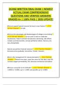 OCANZ Written Final Exam 2026 &vert; Actual Exam Questions & Verified Answers &vert; Complete A&plus; Study Pack
