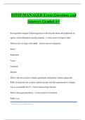 FITSP-MANAGER Exam Questions and Answers Graded A&plus;