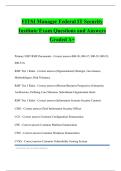 FITSI Manager Federal IT Security Institute Exam Questions and Answers Graded A&plus;