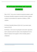 SCAP Exam Questions and Answers Graded A&plus;