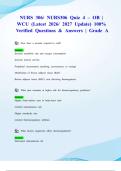 NURS 306&sol; NURS306 Quiz 4 &ndash; OB &vert; WCU &lpar;Latest 2026&sol; 2027 Update&rpar; 100&percnt; Verified Questions & Answers &vert; Grade A
